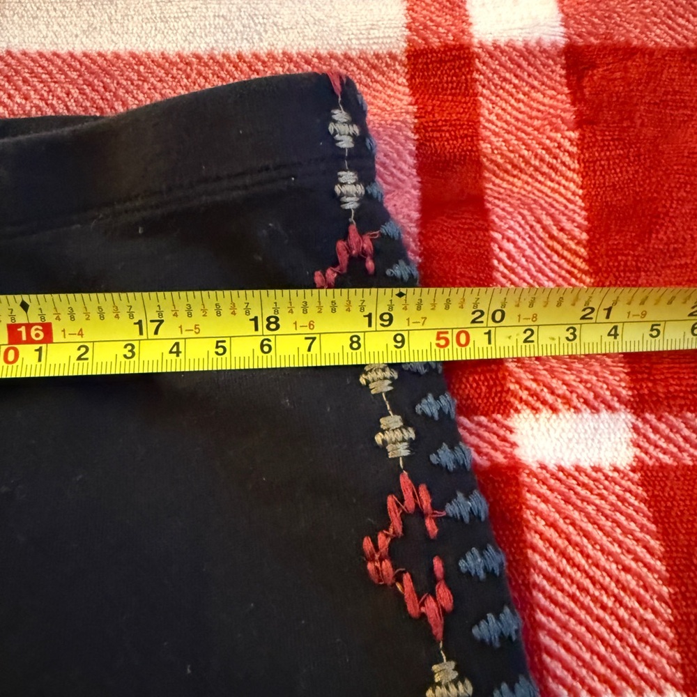 Johnny Was Embroidered Black Women's Leggings - Picture 6 of 7